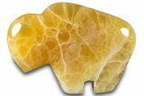 Polished Orange Bison Honeycomb Calcite - Utah #301477-1